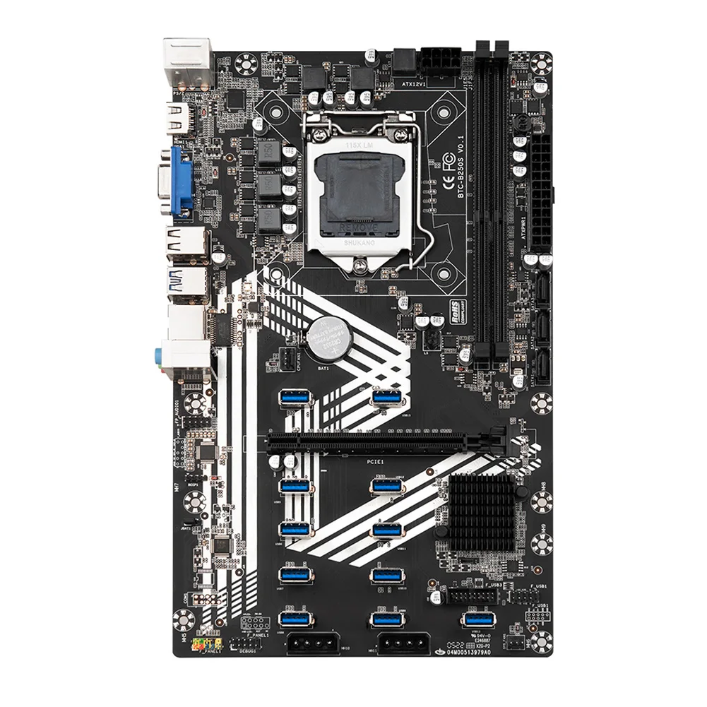 B250S 11x USB 3.0 to PCIe X16 DDR4 DIMM RAM LGA1151 ETH Miner Motherboard Module Board Supports DDR4 DIMM RAM
B250S 11x USB 3.0 to PCIe X16 DDR4 DIMM RAM LGA1151 ETH Miner Motherboard Module Board Supports DDR4 DIMM RAM