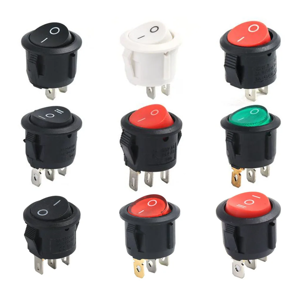 10 PCS Circular Ship type switch with lamp 3 Pin/2 Pin KCD1-105 Second and Third Gear Rocker Switch with Light
10 PCS Circular Ship type switch with lamp 3 Pin/2 Pin KCD1-105 Second and Third Gear Rocker Switch with Light