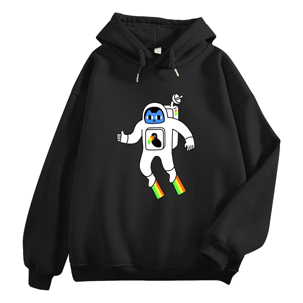 Женский флисовый свитер Harajuku, милый флисовый пуловер с капюшоном и принтом астронавта из мультфильма
Женский флисовый свитер Harajuku, милый флисовый пуловер с капюшоном и принтом астронавта из мультфильма