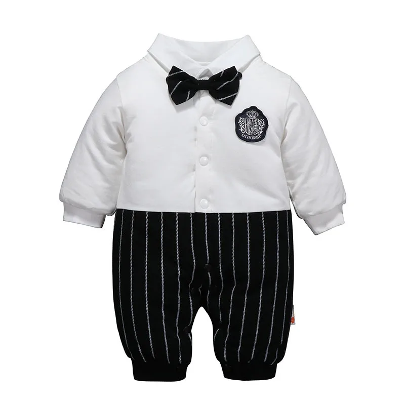 Boys' harnesses new winter style baby long-sleeved gentleman jumpsuit cotton and Fleece Baby Jumpsuit
Boys' harnesses new winter style baby long-sleeved gentleman jumpsuit cotton and Fleece Baby Jumpsuit