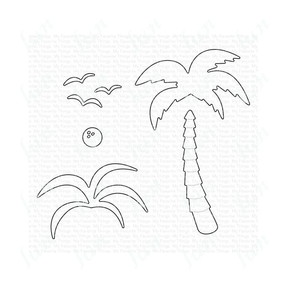 

2022 New Shady Palm Coconut Tree Die Scrapbooking Metal Cutting Dies Photo Album Paper Embossing Card Craft Die Cutter Decor