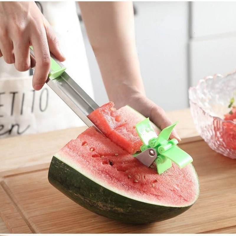 Watermelon Cutter Stainless Steel Windmill Design Cut Watermelon Kitchen Accessories Gadgets Salad Fruit Slicer Cutter Tool
Watermelon Cutter Stainless Steel Windmill Design Cut Watermelon Kitchen Accessories Gadgets Salad Fruit Slicer Cutter Tool