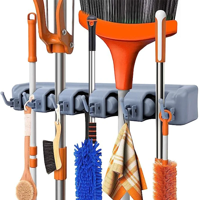 Wall-mounted storage box with hook broom, rake and tool storage box suitable for garage, closet or shed house
Wall-mounted storage box with hook broom, rake and tool storage box suitable for garage, closet or shed house
