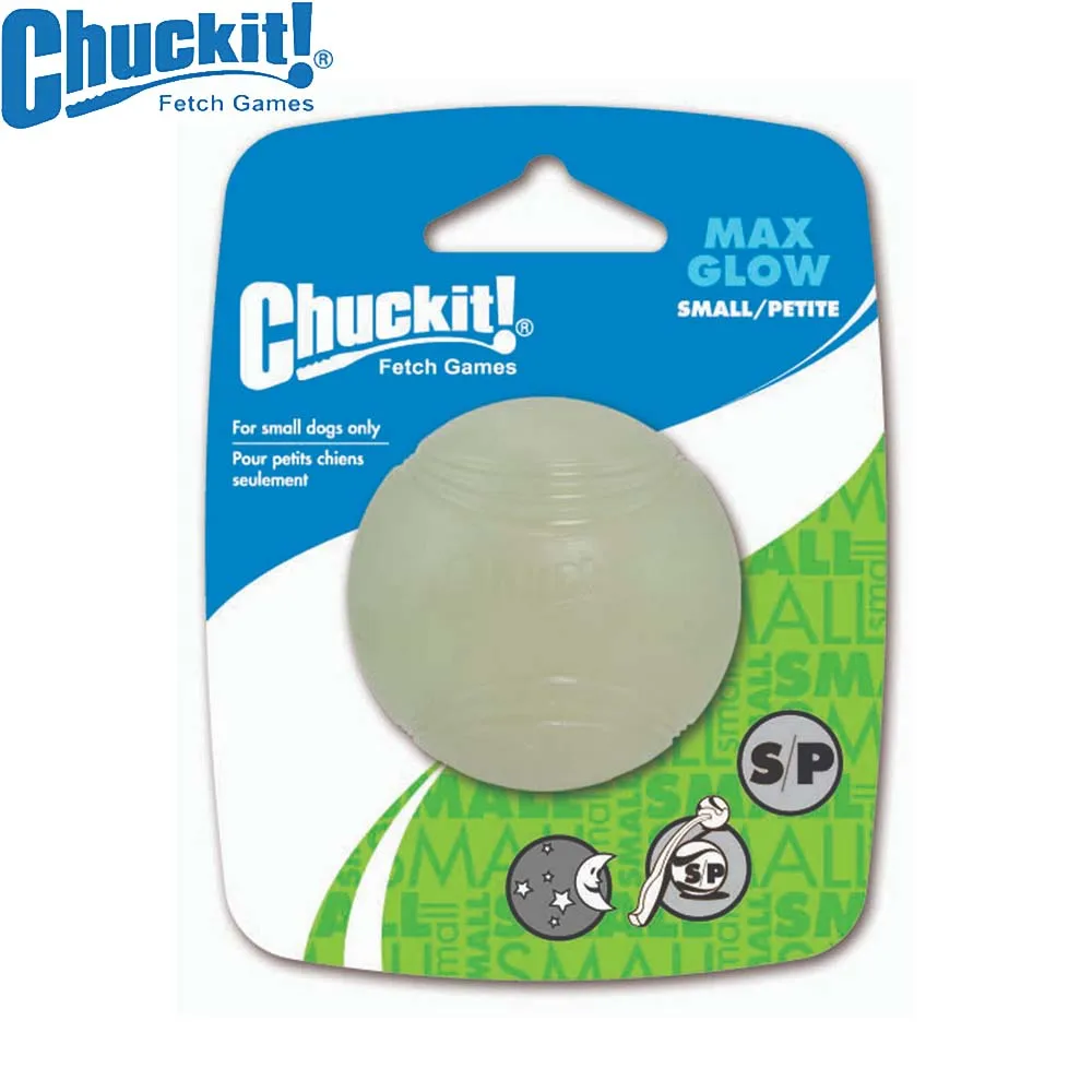 

Chuckit! Max Glow Fetch Ball Pure Natural Rubber Outdoor Leakage Food Squishy Toys for Large Dogs Puppy Luminous Supplies