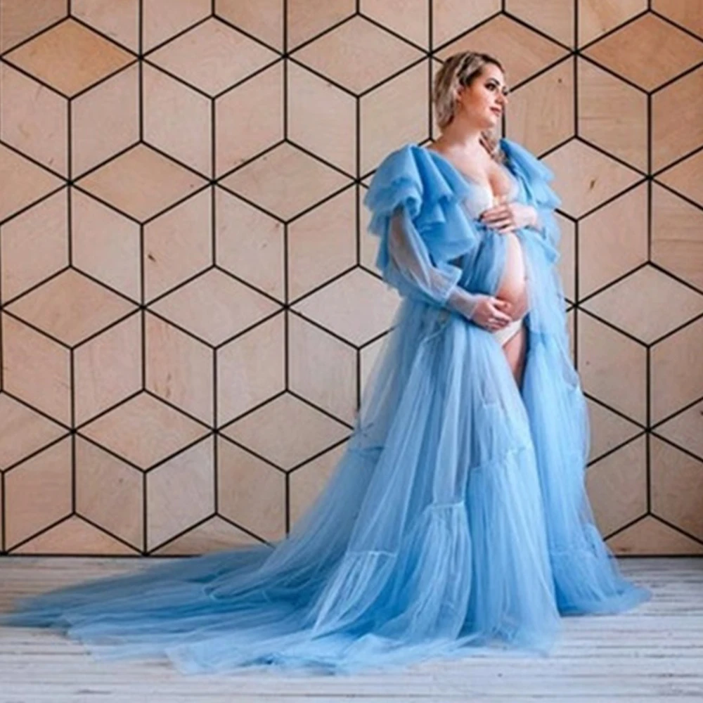 Light Blue Ruffles Night Robe Bridal Pregnant Sleepwear Plus Size Party Nightgowns Evening Dress Robes For Photo Custom Made
Light Blue Ruffles Night Robe Bridal Pregnant Sleepwear Plus Size Party Nightgowns Evening Dress Robes For Photo Custom Made