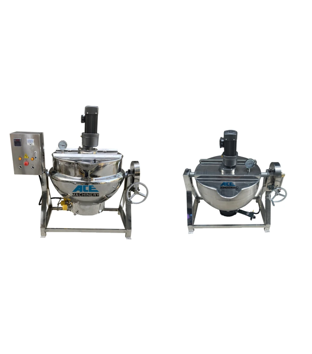 240V 2.2Kw Cheese Stirring Machinery Stainless Steel 316L Electric Heating Jacketed Cooking Kettle With Mixer
240V 2.2Kw Cheese Stirring Machinery Stainless Steel 316L Electric Heating Jacketed Cooking Kettle With Mixer