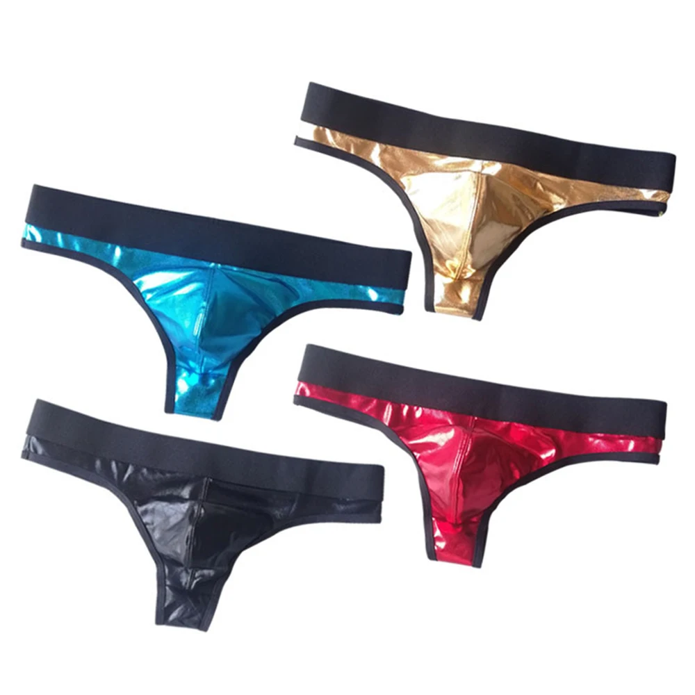 Men Sexy Nightclub Patent Leather Shiny Sissy Underwear Elastic Breathable T Back Thongs Low Rise Briefs G-Strings Underpants
Men Sexy Nightclub Patent Leather Shiny Sissy Underwear Elastic Breathable T Back Thongs Low Rise Briefs G-Strings Underpants
