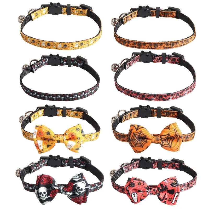 Элегантный ошейник для собак и кошек с бантом, отрывной воротник на Хэллоуин, ожерелье, ошейник, большой милый ошейник для собак 
Элегантный ошейник для собак и кошек с бантом, отрывной воротник на Хэллоуин, ожерелье, ошейник, большой милый ошейник для собак