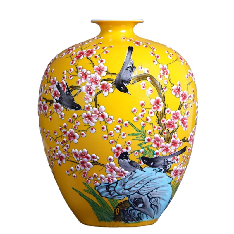 Jingdezhen Ceramic Vase Flower Arrangement Chinese Household Living Room Entrance Decoration TV Cabinet Porcelain Decoration
Jingdezhen Ceramic Vase Flower Arrangement Chinese Household Living Room Entrance Decoration TV Cabinet Porcelain Decoration