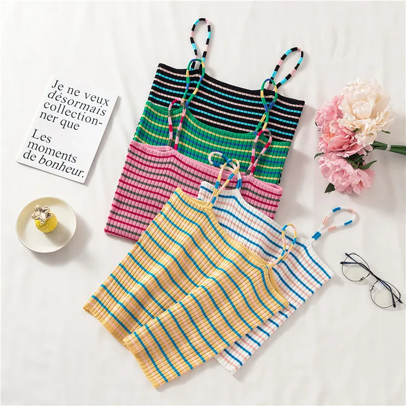 Tank Club Knitted Y2k Fashion Basic Halter Ropa De Mujer Ladies Croptop Ribbed Crop Cami Summer Backless Striped High Street Top
Tank Club Knitted Y2k Fashion Basic Halter Ropa De Mujer Ladies Croptop Ribbed Crop Cami Summer Backless Striped High Street Top