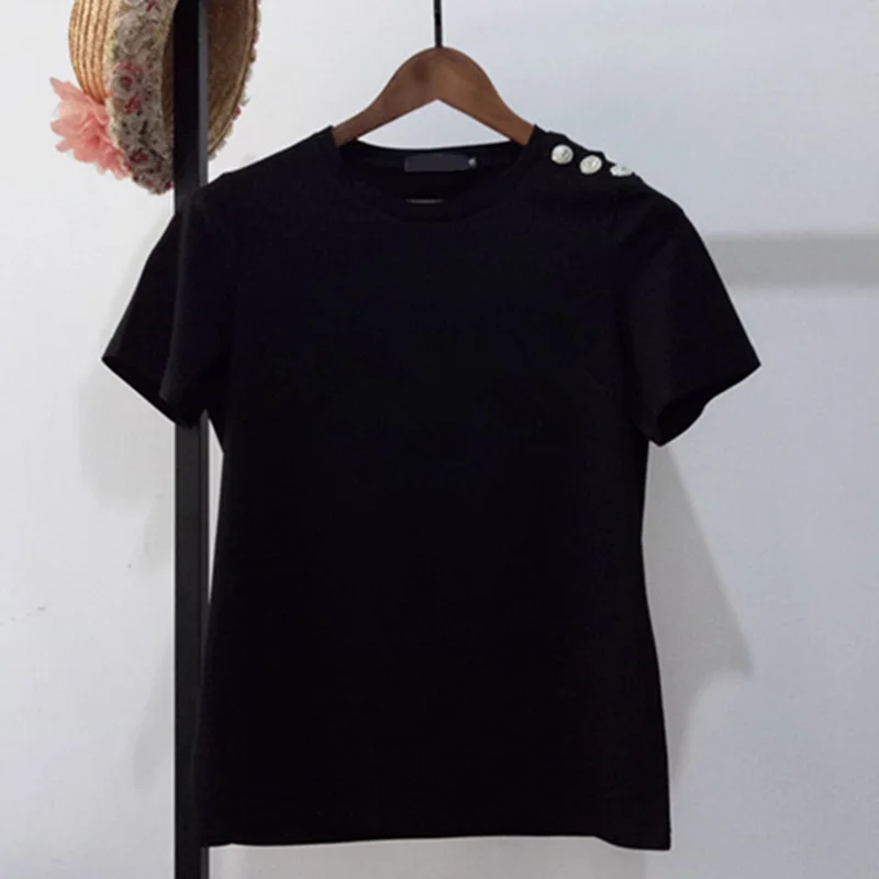 Oversized T Shirt Women Tee Shirt Short Sleeve Woman T-Shirts Gold Button Harajuku Tops Cotton Summer Clothes Plus Size Fashion
Oversized T Shirt Women Tee Shirt Short Sleeve Woman T-Shirts Gold Button Harajuku Tops Cotton Summer Clothes Plus Size Fashion