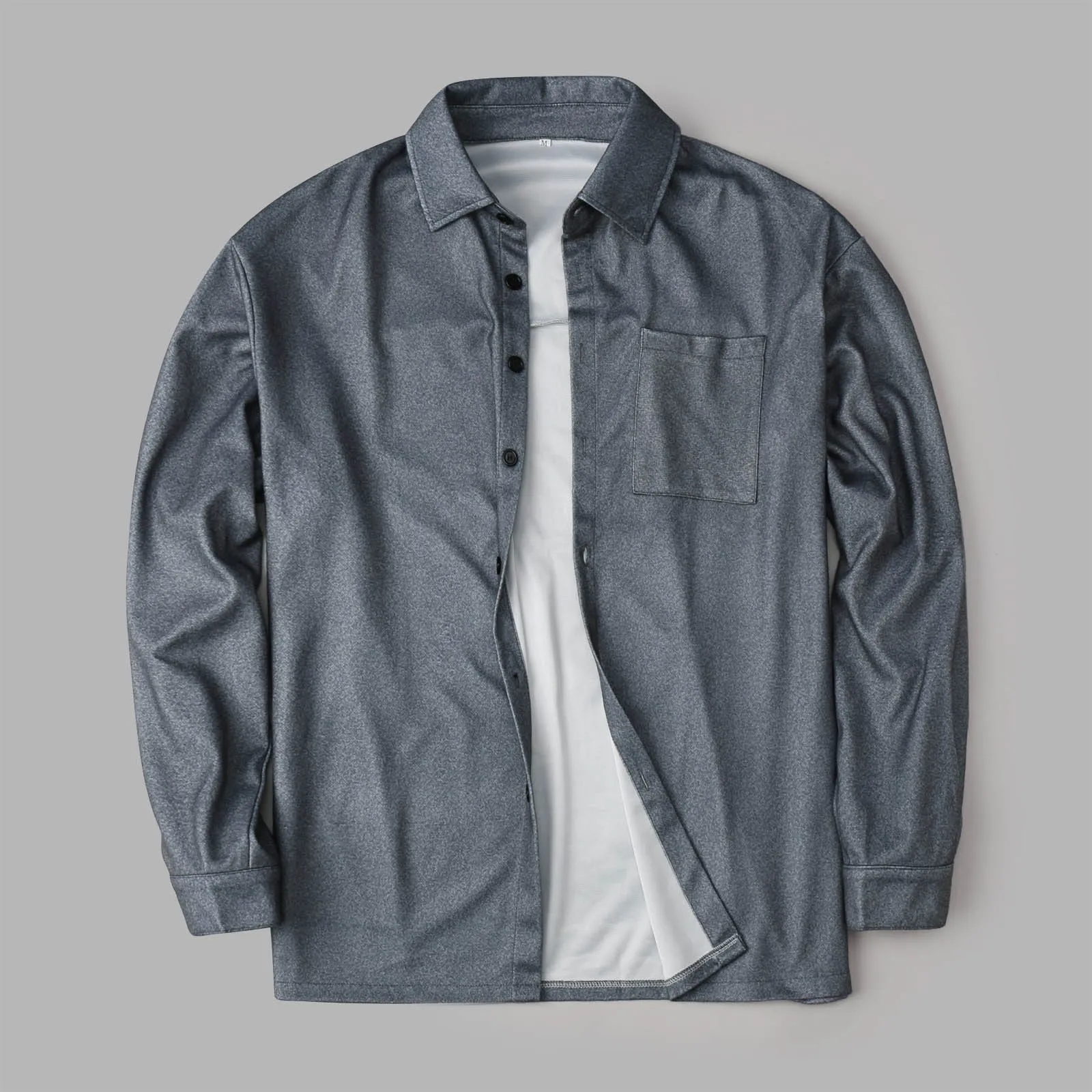 Men's Winter Coat Jacket Casual Large Size Single Printing Light Business Lapel Shirt Jacket Solid Button Pocket men's clothing
Men's Winter Coat Jacket Casual Large Size Single Printing Light Business Lapel Shirt Jacket Solid Button Pocket men's clothing