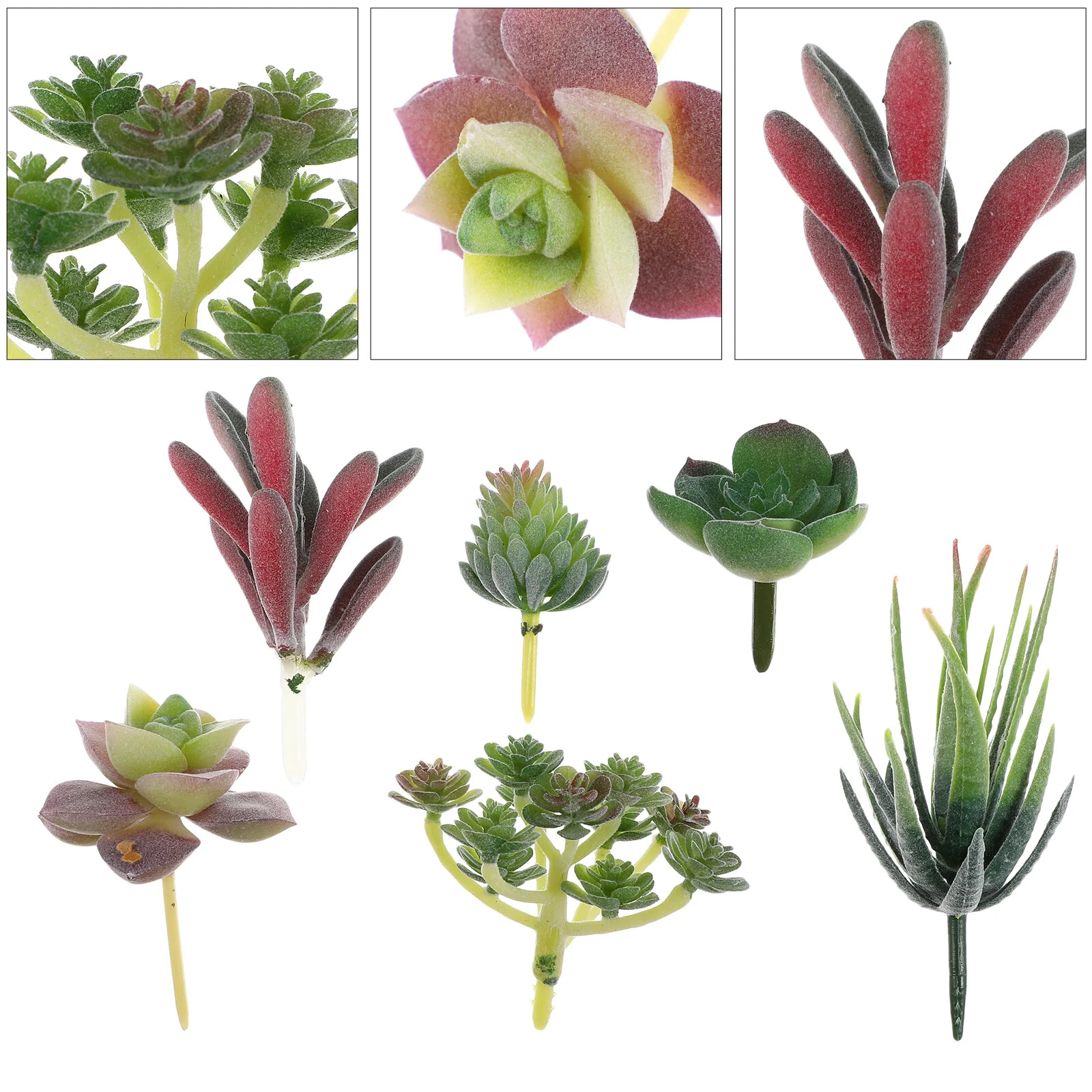 6 Pcs Branch Mini Succulent Plants DIY Fake Simulate Green Leaf Flower Arrangement Plastic Decoration Decorative Succulents Pvc
6 Pcs Branch Mini Succulent Plants DIY Fake Simulate Green Leaf Flower Arrangement Plastic Decoration Decorative Succulents Pvc