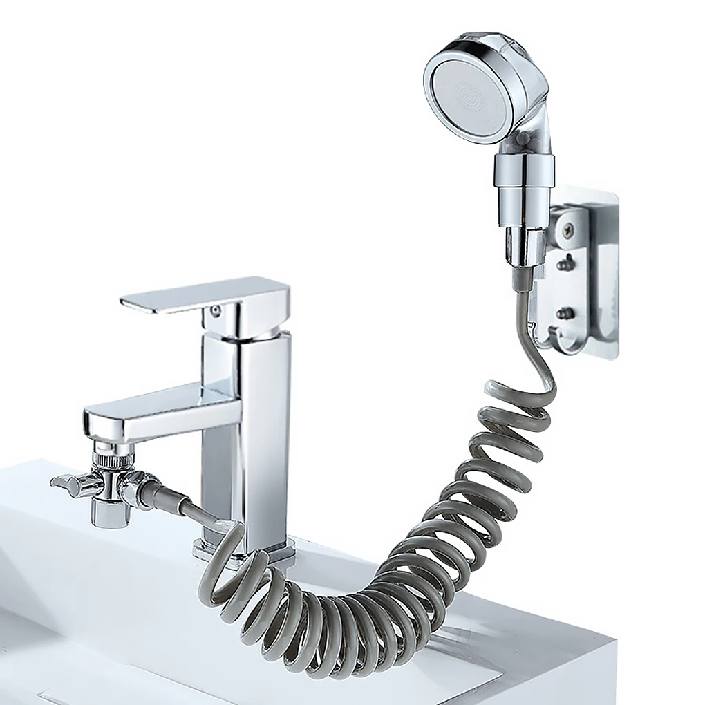 Bathroom Flexible Hose Water Spray Head Set Adjustable Pressure Spray Head Water Diverter Valve Wall Holder Kit
Bathroom Flexible Hose Water Spray Head Set Adjustable Pressure Spray Head Water Diverter Valve Wall Holder Kit