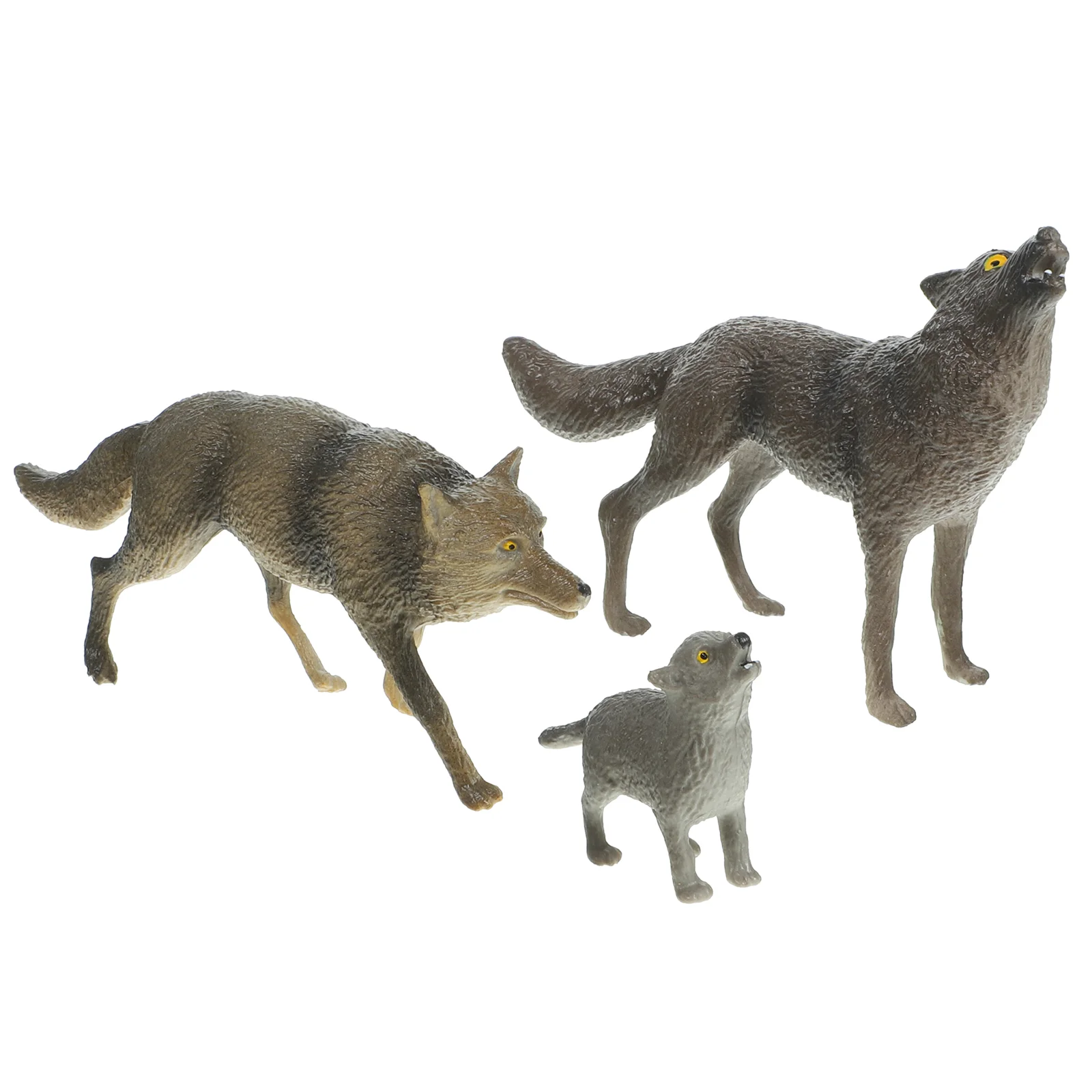 3pcs Wolf Figurine Plastic Wolf Ornament Simulated Wolf Model Wildlife Wolf Toys
3pcs Wolf Figurine Plastic Wolf Ornament Simulated Wolf Model Wildlife Wolf Toys