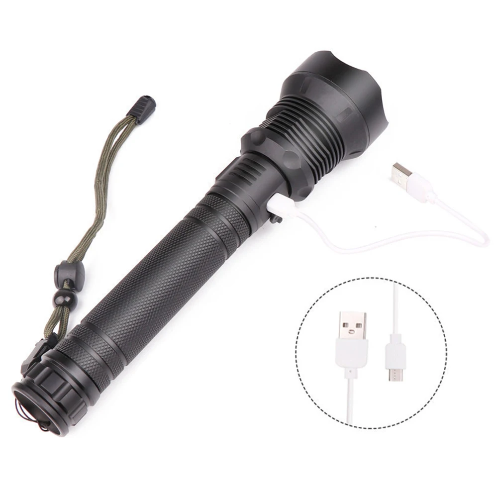 12000 Lumens Zoomable XHP70 LED USB Rechargeable Flashlight Torch Super Bright Aluminum Alloy USB Charging Night Flashlights
12000 Lumens Zoomable XHP70 LED USB Rechargeable Flashlight Torch Super Bright Aluminum Alloy USB Charging Night Flashlights