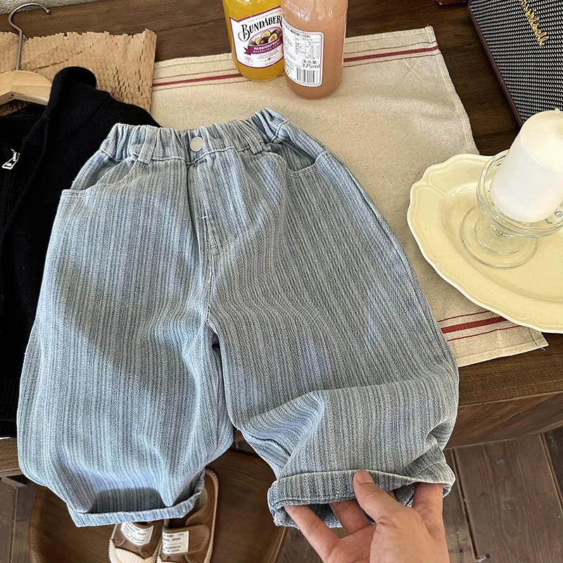 2023 Autumn New Children Loose Denim Trousers Baby Girls Casual Harem Pants Boys Fashion Versatile Jacquard Jeans Kids Clothes
2023 Autumn New Children Loose Denim Trousers Baby Girls Casual Harem Pants Boys Fashion Versatile Jacquard Jeans Kids Clothes