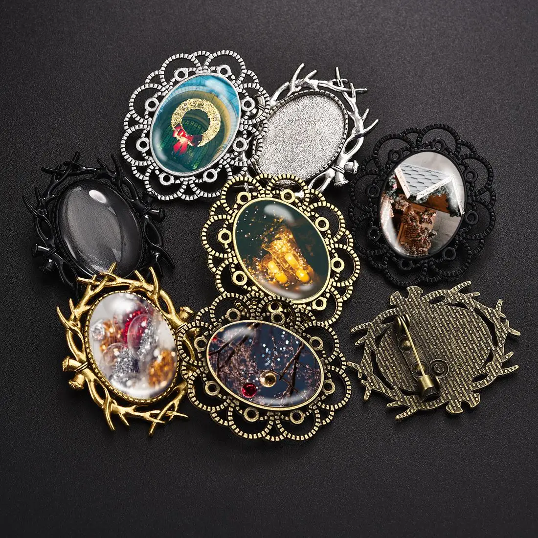 DIY Alloy Base Holder Vintage Oval Single Sided Earrings Necklace Jewelry Antique Bronze Pendant Pendant Base Holder Mixed Style
DIY Alloy Base Holder Vintage Oval Single Sided Earrings Necklace Jewelry Antique Bronze Pendant Pendant Base Holder Mixed Style