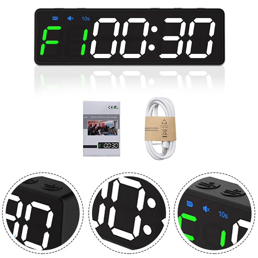 Clock Fitness Timer Practical Training Gym Time Type_C Interface 1500mA 5V Black Count Down/Up Countdown Brand New
Clock Fitness Timer Practical Training Gym Time Type_C Interface 1500mA 5V Black Count Down/Up Countdown Brand New