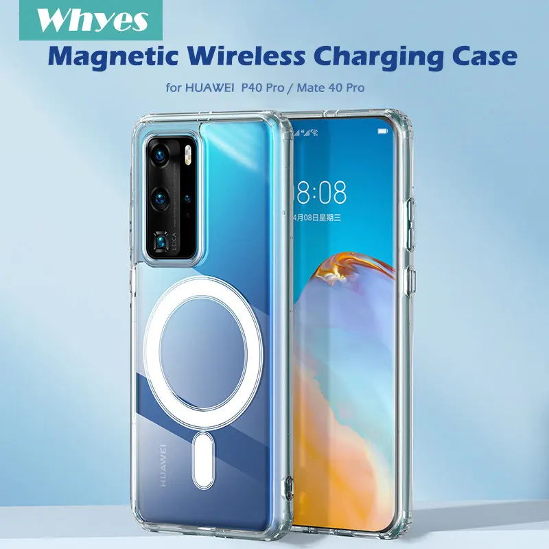 Магнитные чехлы для Huawei P40 Pro Mate 40 Pro с поддержкой беспроводной зарядки Magsafe, противоударный Прозрачный чехол для Huawei P40
Магнитные чехлы для Huawei P40 Pro Mate 40 Pro с поддержкой беспроводной зарядки Magsafe, противоударный Прозрачный чехол для Huawei P40