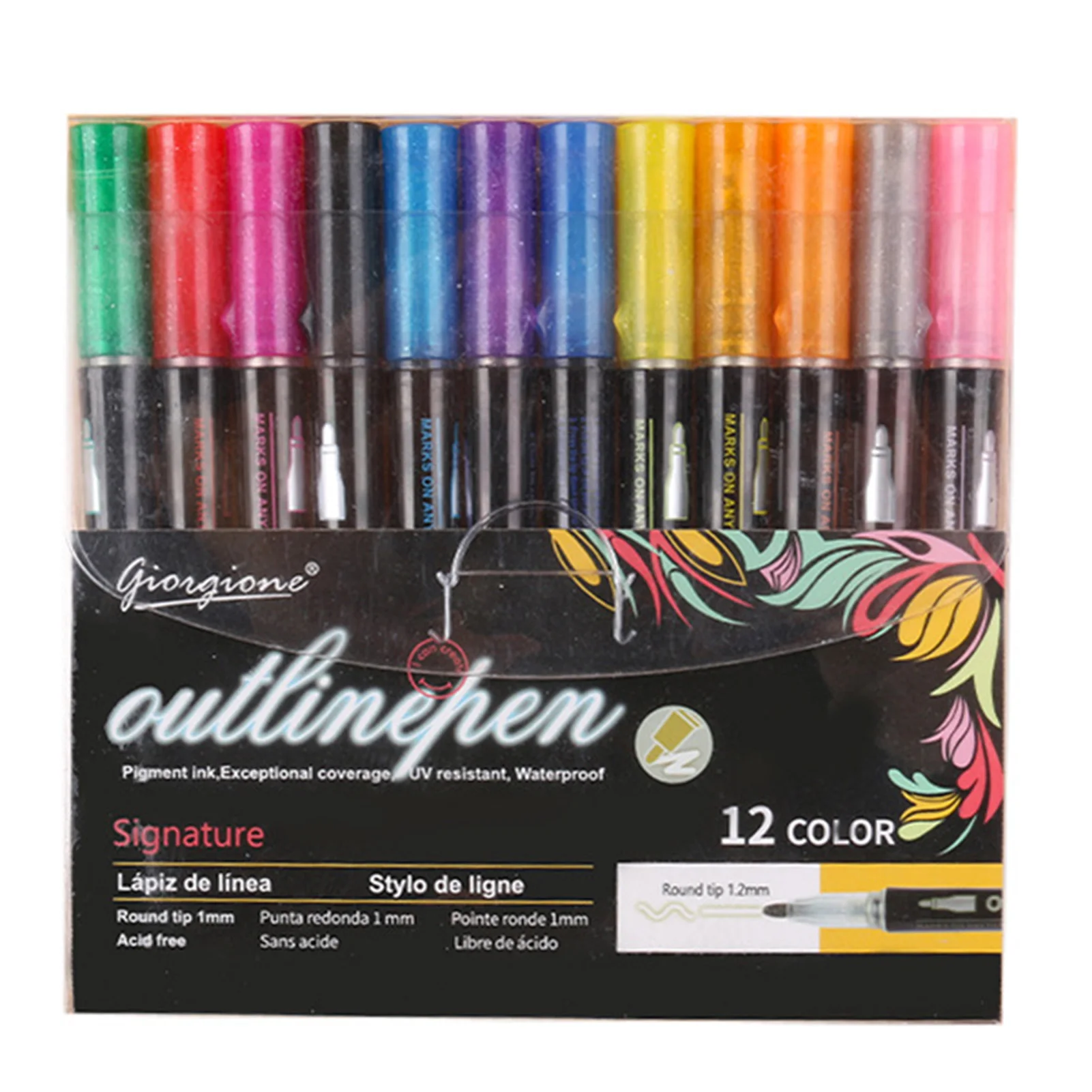 12/24 Colors Double Line Outline Pens Self-Outline Metallic Markers for Art Painting Writing School Supplies LFX-ING
12/24 Colors Double Line Outline Pens Self-Outline Metallic Markers for Art Painting Writing School Supplies LFX-ING