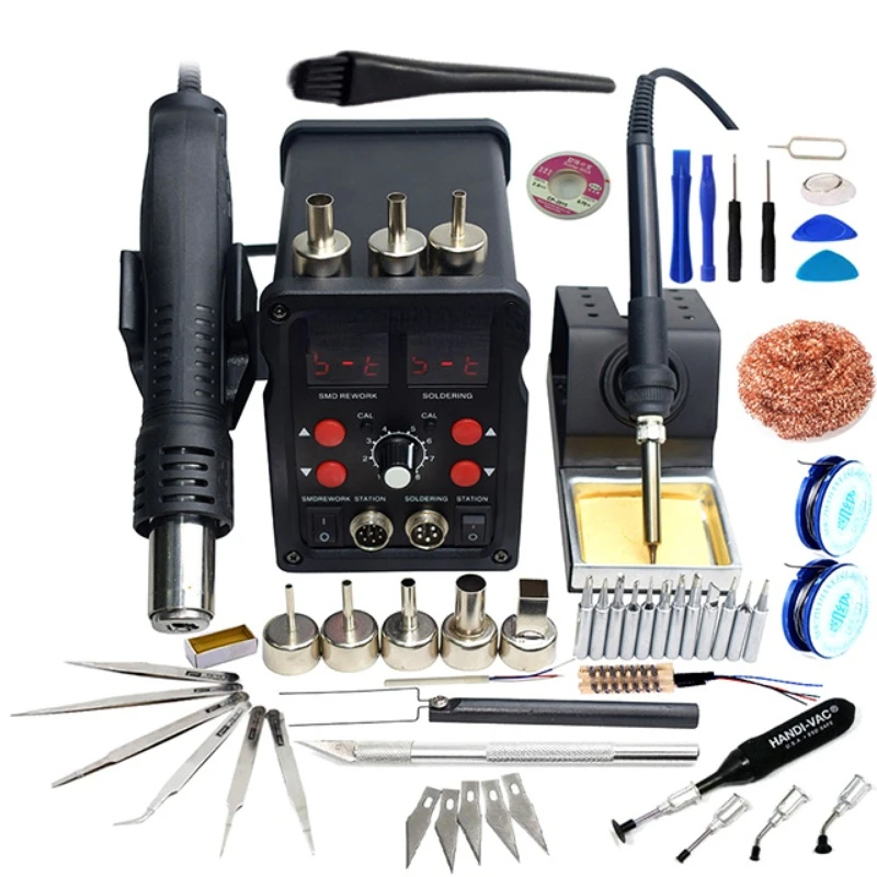 8586D+ Double Digital Display Hot Air Soldering Stations SMD Rework Soldering Iron
8586D+ Double Digital Display Hot Air Soldering Stations SMD Rework Soldering Iron