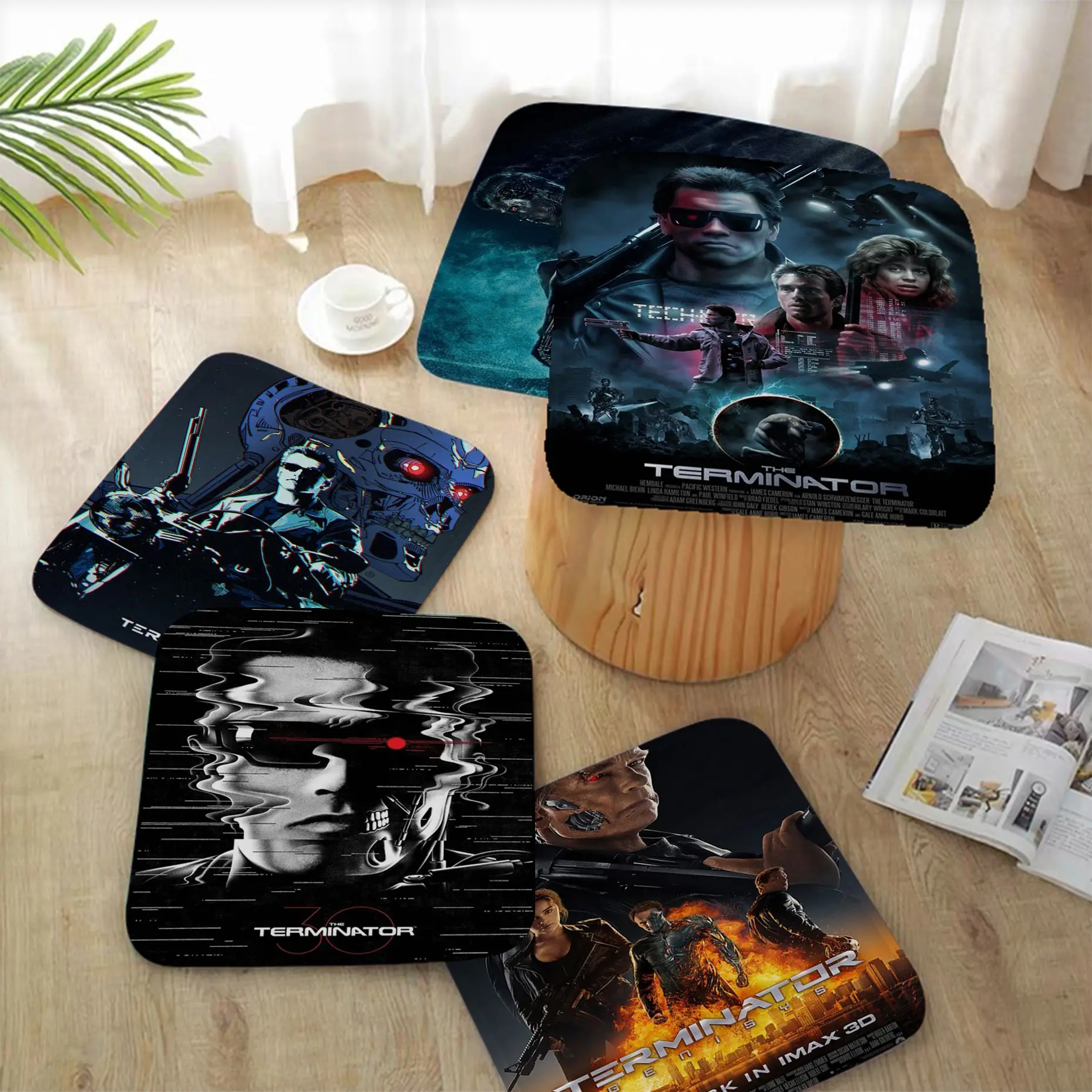 

Classic Science Fiction Movies The Terminator Simplicity Multi-Color Chair Mat Soft Pad Seat Cushion Home Office Indoor Seat Mat