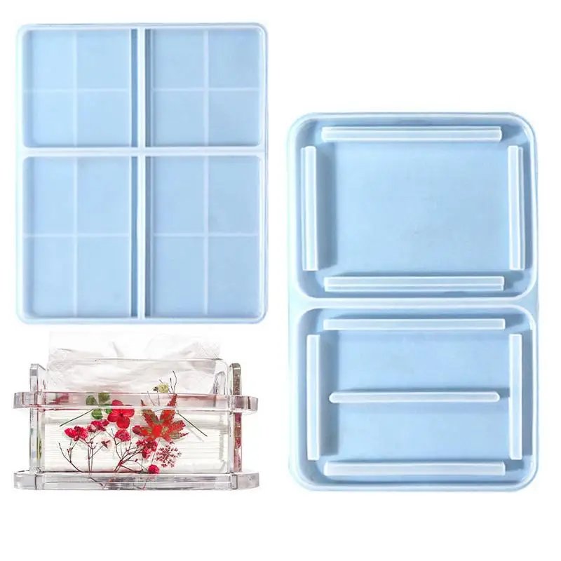 

Tissue Box Mold Storage Box Silicone Moulds DIY Tissue Case Container Epoxy Resine Casting Mould For Home Storage Decoration