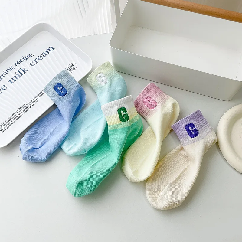 New Socks Children's Socks Sweat-absorbing Thin Socks Embroidered Breathable Gradient Letter Wholesale Socks
New Socks Children's Socks Sweat-absorbing Thin Socks Embroidered Breathable Gradient Letter Wholesale Socks