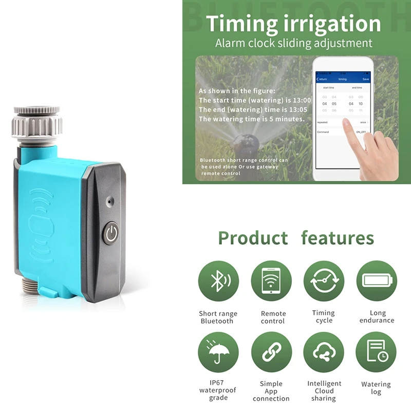 Irrigation Bluetooth Wifi Watering Controller Timing Watering Artifact Automatic Smartphone Remote Timer
Irrigation Bluetooth Wifi Watering Controller Timing Watering Artifact Automatic Smartphone Remote Timer