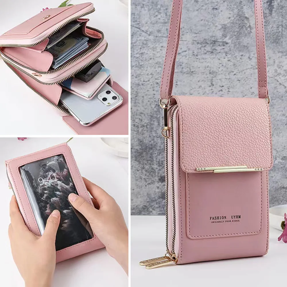Mobile Phone Shoulder Bag Wallets Card Holder Women Crossbody Phone Bags PU Leather Purse Handbag Touch Screen Cell Phone Packet
Mobile Phone Shoulder Bag Wallets Card Holder Women Crossbody Phone Bags PU Leather Purse Handbag Touch Screen Cell Phone Packet