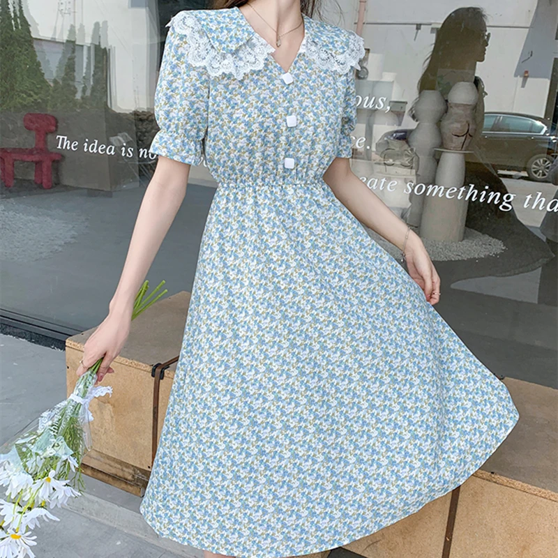 Plus Size Short Sleeves Women's Dress Summer Midi Skirt V Collar Baggy French Broken Flower Korean Style Fashion Female Dress
Plus Size Short Sleeves Women's Dress Summer Midi Skirt V Collar Baggy French Broken Flower Korean Style Fashion Female Dress
