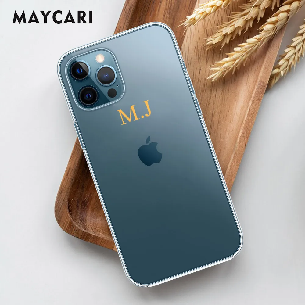 MAYCARI Personalized Phone Case For iPhone 11 12 13 Pro Max X XS XR 7 8 Gold Metal letters Name Soft Transparent Phone Bag Cover
MAYCARI Personalized Phone Case For iPhone 11 12 13 Pro Max X XS XR 7 8 Gold Metal letters Name Soft Transparent Phone Bag Cover