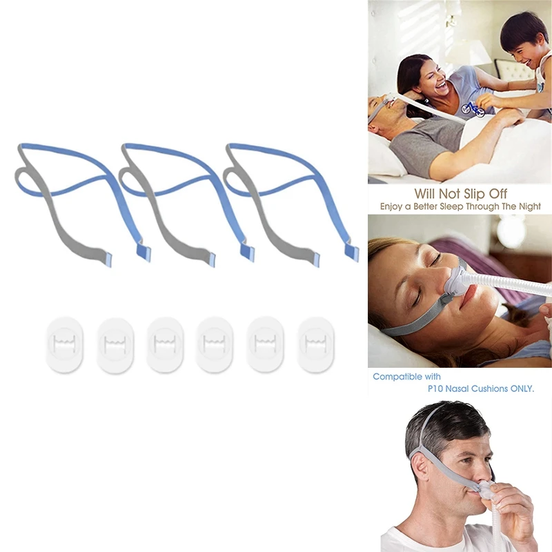 Hot Replacement Headgear For Resmed Airfit P10 Nasal Pillow CPAP Mask Straps With Adjustment Clips
Hot Replacement Headgear For Resmed Airfit P10 Nasal Pillow CPAP Mask Straps With Adjustment Clips
