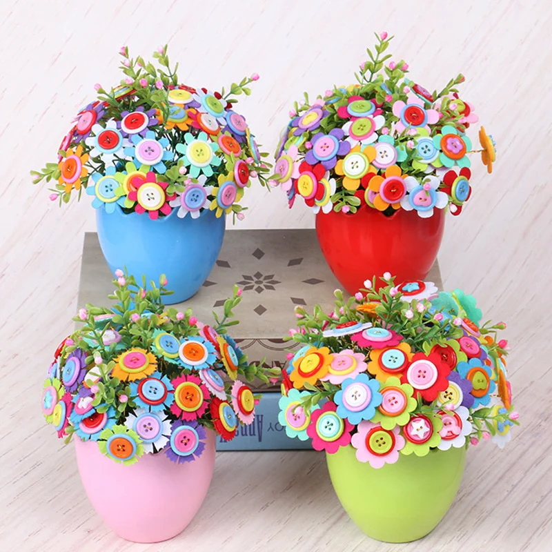 Button bouquet DIY children's Handmade material bag kindergarten puzzle hand flower toy teacher's Day gift
Button bouquet DIY children's Handmade material bag kindergarten puzzle hand flower toy teacher's Day gift