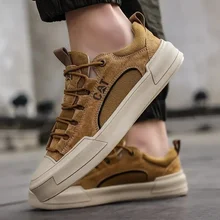 Trend Mens Casual Leather Shoes 2023 New Shoes for Men High-top Black Casual Male Sneakers Platform S 2023 New Tenis Masculino