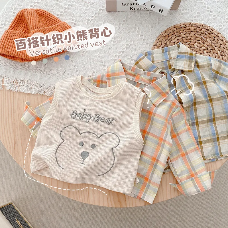 0-3 Years Old Baby Waffle Vest 2021 Spring And Autumn Newborn Baby Bear Vest Boys And Girls Tops MY124
0-3 Years Old Baby Waffle Vest 2021 Spring And Autumn Newborn Baby Bear Vest Boys And Girls Tops MY124