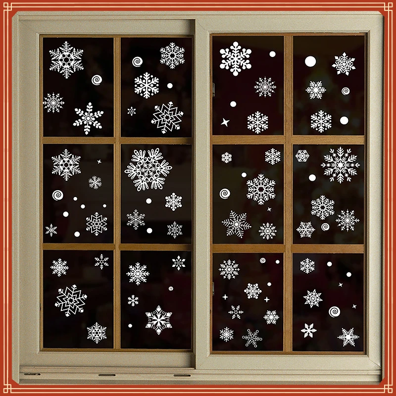 

Window Decal Santa Claus Snowflake Stickers Winter Wall Decals for Kids Rooms New Year Christmas Window Decorations