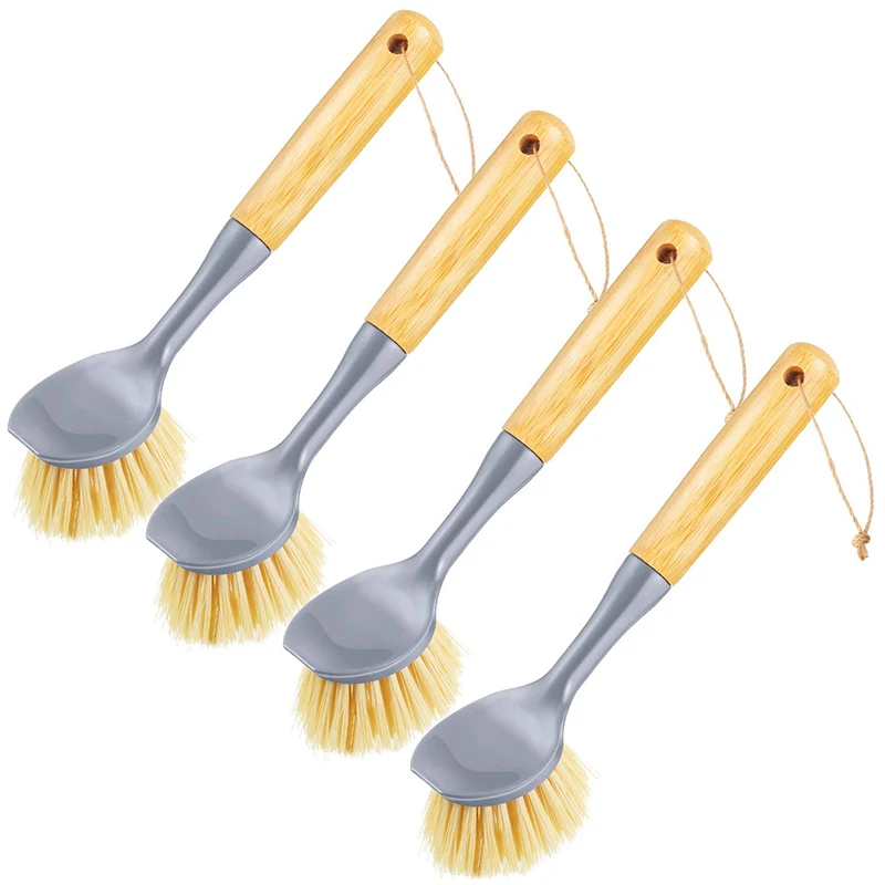 4 Pieces Long Handle Dish Brush Wooden Dish Brush With Bamboo Handle Bristles Dish Scrubber With Built-In Scraper
4 Pieces Long Handle Dish Brush Wooden Dish Brush With Bamboo Handle Bristles Dish Scrubber With Built-In Scraper