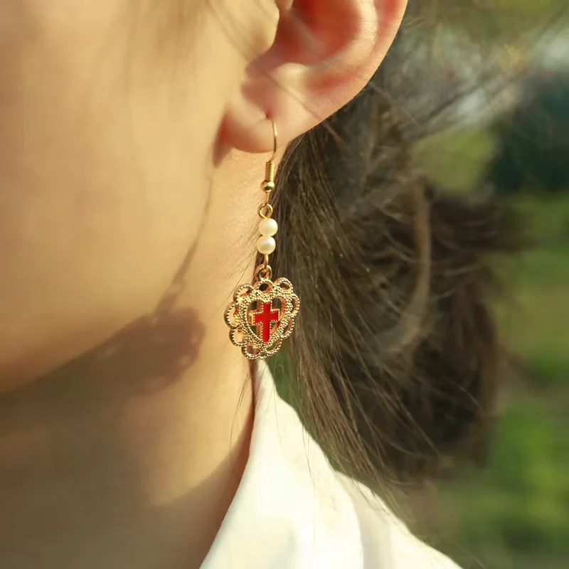 Gold Heart Cross Earrings for Women Girls Pearl Tassel Chains Drop Earrings Dangle Metal Party Jewelry Valentine's Day Gifts
Gold Heart Cross Earrings for Women Girls Pearl Tassel Chains Drop Earrings Dangle Metal Party Jewelry Valentine's Day Gifts