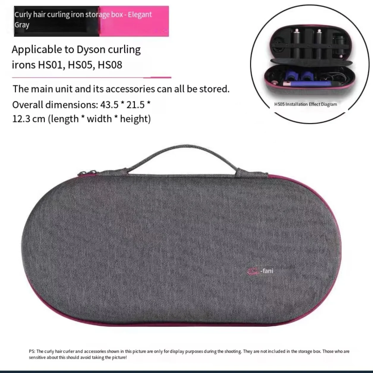 Сумка для хранения щипцов для завивки Dyson Airwrap, дорожная сумка Eva, многофункциональная перегородка для хранения Dyson Airwrap HS05/HS01 
Сумка для хранения щипцов для завивки Dyson Airwrap, дорожная сумка Eva, многофункциональная перегородка для хранения Dyson Airwrap HS05/HS01
