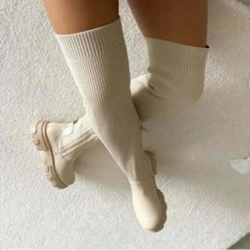 Women's Knee High Boots Velvet Elastic Socks Boots 2023 Winter New Warm Fashion Plus Velvet Thick Bottom Zipper Motorcycle Boots
Women's Knee High Boots Velvet Elastic Socks Boots 2023 Winter New Warm Fashion Plus Velvet Thick Bottom Zipper Motorcycle Boots