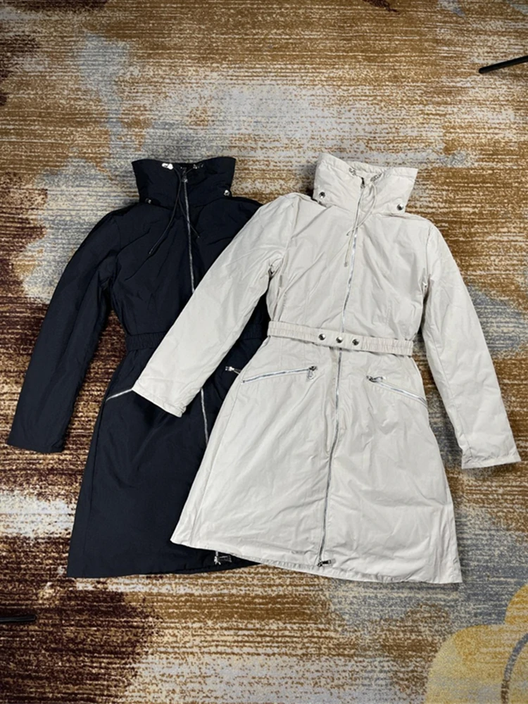Women Fashion Casual Down Coats Inside Down Jackets Detachable Hidden Hooded Long Trench with Belt Female Autumn Winter Clothes
Women Fashion Casual Down Coats Inside Down Jackets Detachable Hidden Hooded Long Trench with Belt Female Autumn Winter Clothes