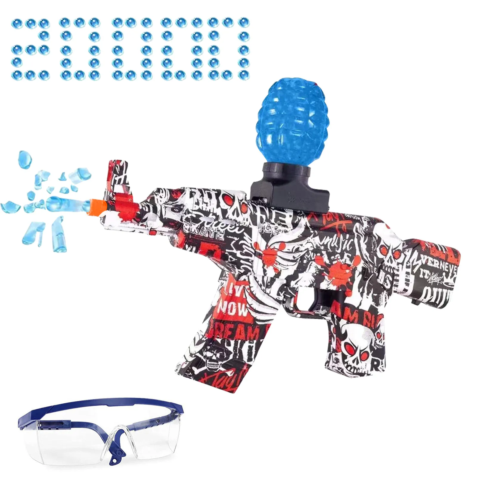 AK47 граффити Красочный электрический брызговик гелевый шар бластер пистолет с 20000 водяными бусинами для игры на открытом воздухе для команд...
AK47 граффити Красочный электрический брызговик гелевый шар бластер пистолет с 20000 водяными бусинами для игры на открытом воздухе для команд...