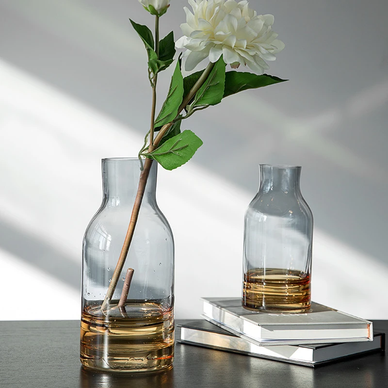 Modern Brown Glass Vase Flower Arrangement Transparent Hydroponic Vase Crafts Living Room Ornaments Home Decoration Accessories
Modern Brown Glass Vase Flower Arrangement Transparent Hydroponic Vase Crafts Living Room Ornaments Home Decoration Accessories