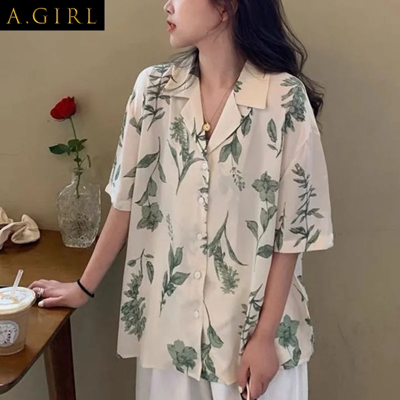 Shirts Women Half Sleeve Elegant Retro Floral Thin Summer Tops Female Comfortable Korean Style Fashionable Holiday Vintage Girls
Shirts Women Half Sleeve Elegant Retro Floral Thin Summer Tops Female Comfortable Korean Style Fashionable Holiday Vintage Girls