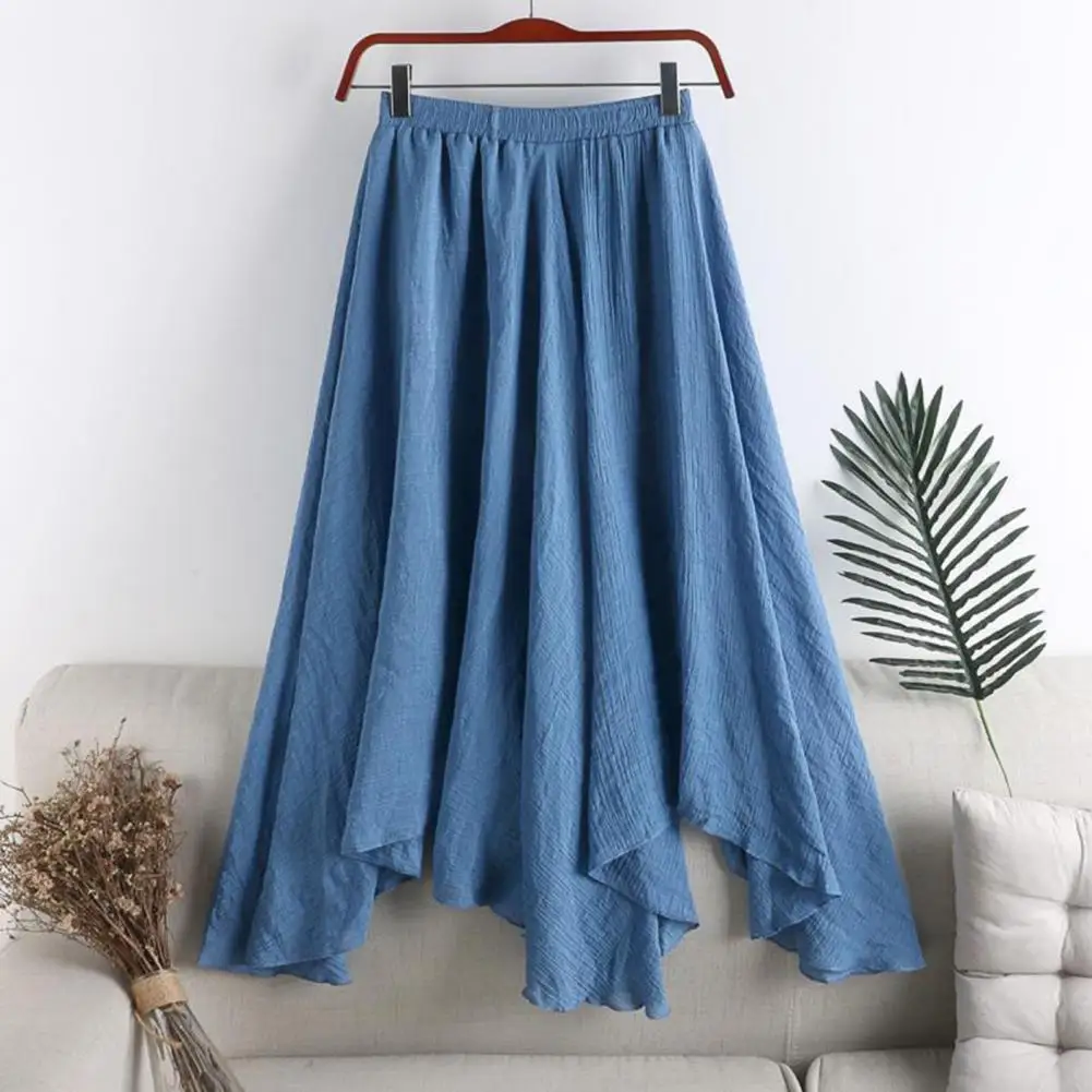 Women Maxi Skirt High Waist Soft Pleated Irregular Hem A-line Dress-up Loose Elastic Waist Big Swing Summer Skirt Female Clothes
Women Maxi Skirt High Waist Soft Pleated Irregular Hem A-line Dress-up Loose Elastic Waist Big Swing Summer Skirt Female Clothes