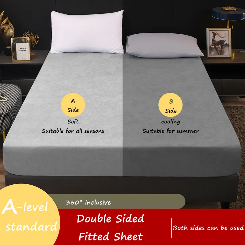 Double Side Fitted Sheet Solid Color Bed Cover Elastic Mattress Protector Single/Queen Bedsheet for Home(Pillowcase Need Order)
Double Side Fitted Sheet Solid Color Bed Cover Elastic Mattress Protector Single/Queen Bedsheet for Home(Pillowcase Need Order)