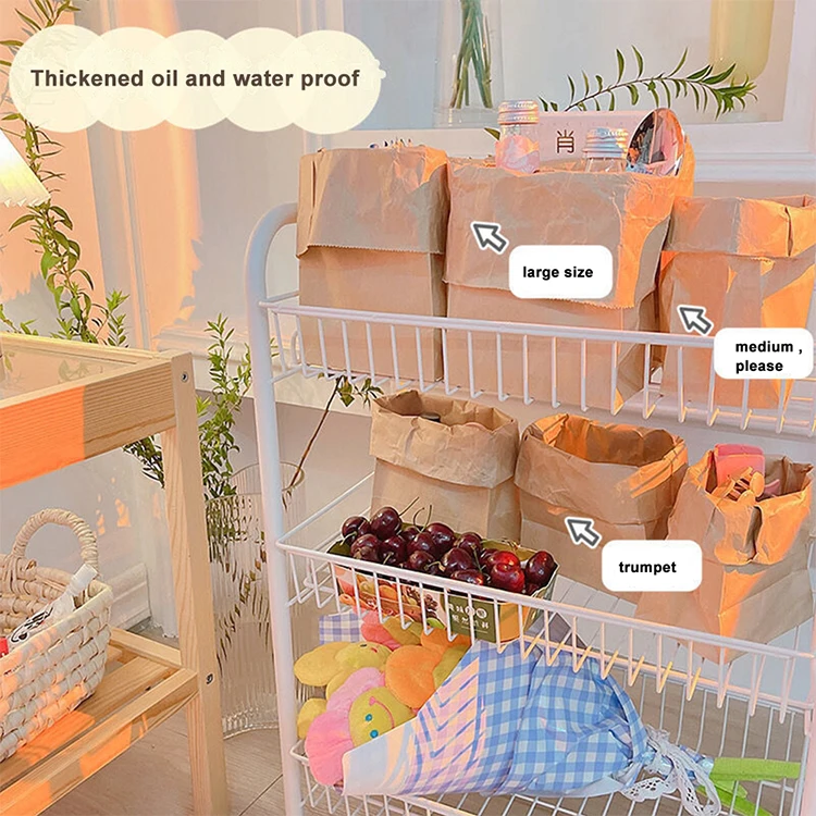 10pcs Kraft Paper Storage Bag Waterproof Multifunction Desktop Home Storage Bag Brown Kraft Gift Packing Household Accessories
10pcs Kraft Paper Storage Bag Waterproof Multifunction Desktop Home Storage Bag Brown Kraft Gift Packing Household Accessories