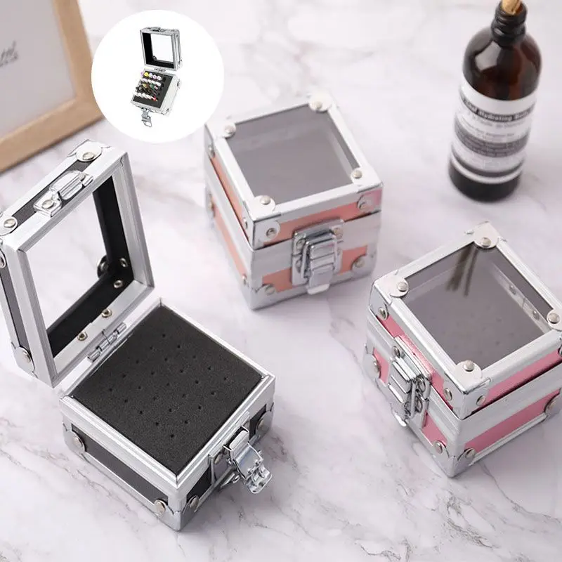 25Hole Nail Drill Grinding Bit Holder Box Display Storage Container Nail Polishing Head Stand Metal Organizer Case Maniture Tool 
25Hole Nail Drill Grinding Bit Holder Box Display Storage Container Nail Polishing Head Stand Metal Organizer Case Maniture Tool